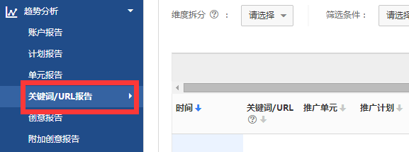 关键词URL报告