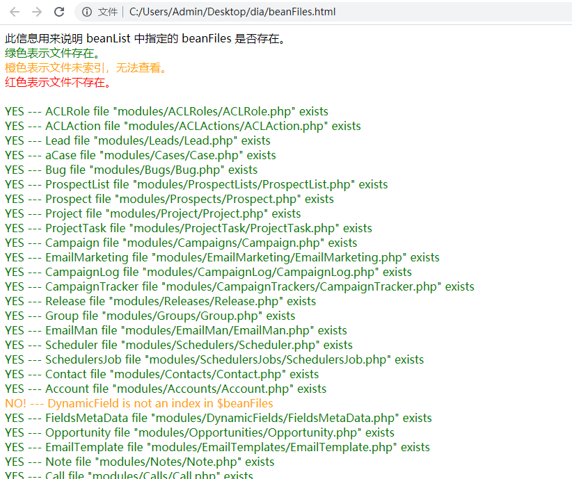 BeanList / BeanFiles文件存在