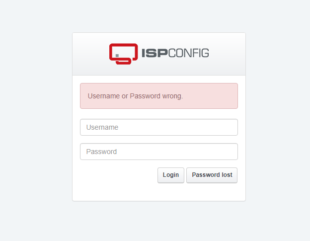 ISPconfig登陆失败