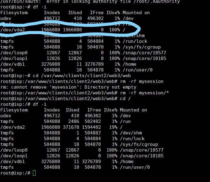 Ubuntu服务器inodes占满