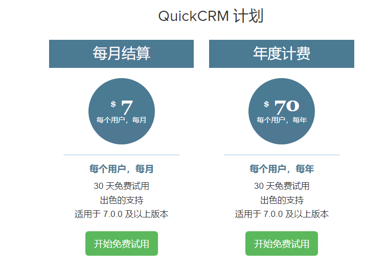 QuickCRM价格