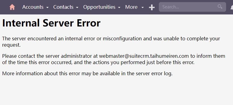 Internal Server Error内部服务器错误